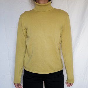 chartreuse turtleneck sweater